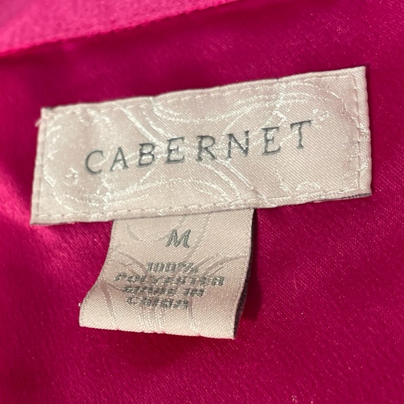 Cabernet | Medium | Hot Pink | Sleep Set | Silky (100% Polyester) | Capri Length - Picture 8 of 9